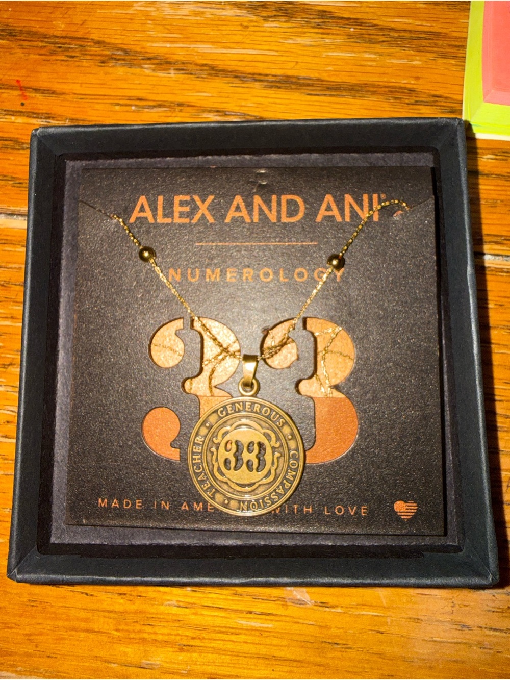Alex and Ani Gold Numerology 33 Charm Necklace